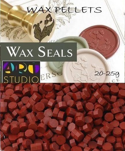 Восък за печати ART STUDIO WAX PELLETS - WINE RED