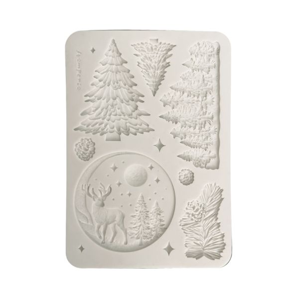 Силиконова форма за моделиране молд A5 Christmas winter landscape