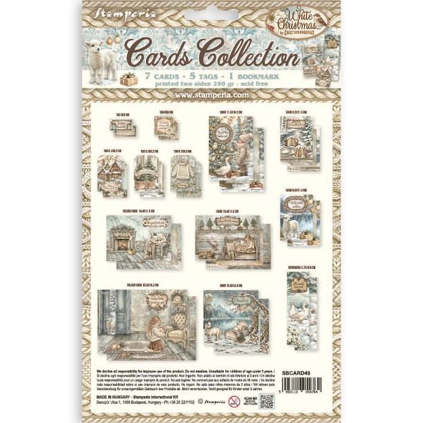 STAMPERIA, Cards Collection, White Christmas