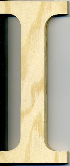 LETTER I 19cm - Обемнa дървенa буква 