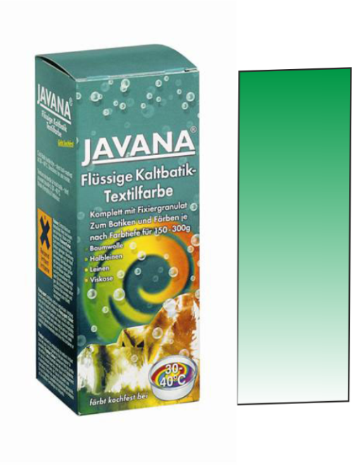 Javana, Germany - Течна текстилна боя за батика и цялостно боядисване 30/40 градуса - ЗЕЛЕНО
