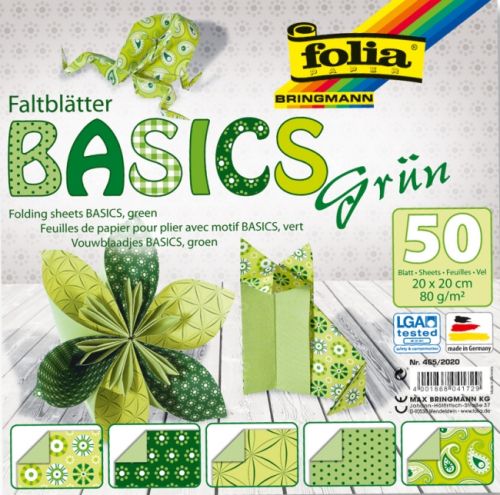 FB BASICS GREEN BLOCK 8x8" - БЛОК дизайнерски хартии  50л / 20х20см.