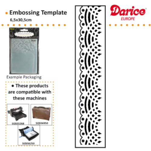 DARICE Emboss Folder - Папка за релеф 65 х 305 мм. Lace