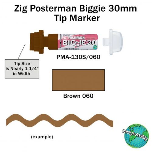 ZIG POSTERMAN, Made in Japan - Акрилен Плакат Маркер 3 см. - Кафяв