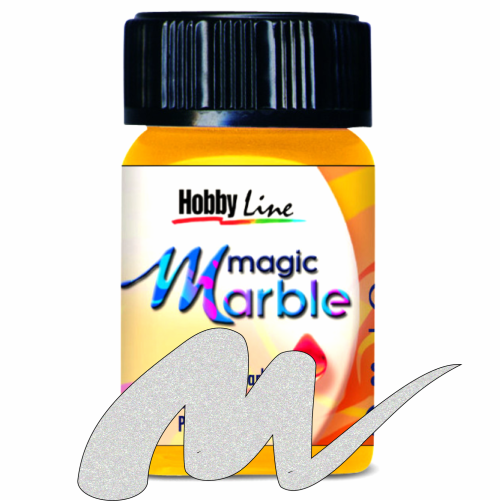 Magic Marble - Боя за мраморен ефект,20мл. - Брокат сребро