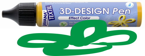 JAVANA 3D PEN - Обемна боя за текстил, картон и други - Зелено