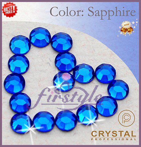 Hot-Fix Deco glass crystals - Кристални камъчета 3мм., 200 бр. - Saphire