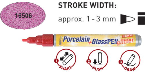 Porcelain & Glass Pen - Глитер маркер за порцелан и стъкло - Violet