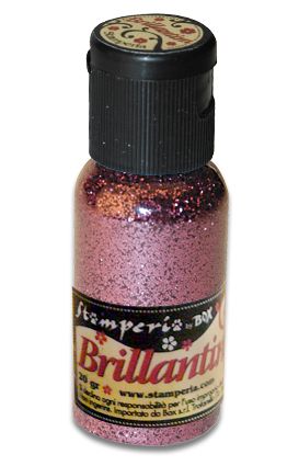 Brillantini,Stamperia -Диамантен брокат за декорация 20 гр. - Old Pink