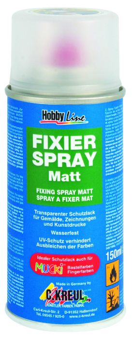 FIXIER SPRAY MATT - Мат/САТЕН лак за водоразтворими бои 150 мл. спрей
