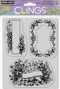 HERO ARTS, USA - `CLING` гумени печати Floral Frames (3)