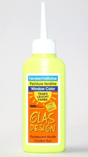 GLASS DESIGN WINDOW COLOR  - Структурна боя за стъкло 80мл ФЛУОР ЖЪЛТА