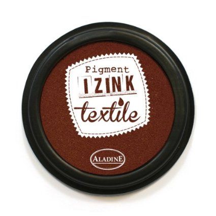 IZINK TEXTILE Made in France - Пигментен тампон за отпечатване върху текстил - КАФЯВ