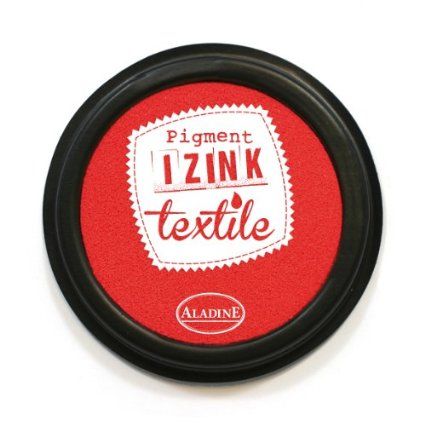 IZINK TEXTILE Made in France - Пигментен тампон за отпечатване върху текстил - ЧЕРВЕН