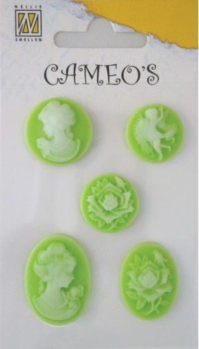 CAMEOS - елементи от полимерна смола GREEN