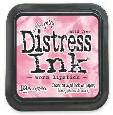 Distress ink pad by Tim Holtz - Тампон, "Дистрес" техника - Worn lipstick