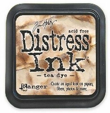 Distress ink pad by Tim Holtz - Тампон, "Дистрес" техника - Tea dye