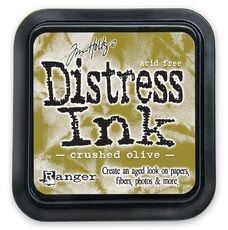 Distress ink pad by Tim Holtz - Тампон, "Дистрес" техника - Crushed olive