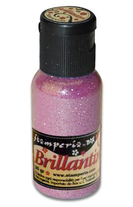 Brillantini,Stamperia -Диамантен брокат за декорация 20 гр. - Baby Pink