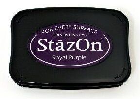 StazOn, Solvet ink pad - Тампон с мастило за твърди и неабсорбиращи повърхности - Royal purple