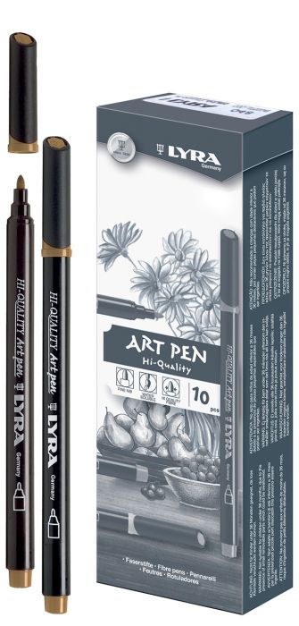 HI-QUALITY ART PEN - Висококачествен Art Pen с филцов връх - ЗЛАТО