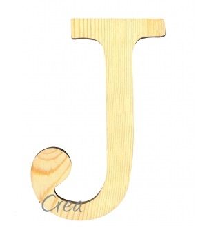 LETTER J 19cm - Обемнa дървенa буква 