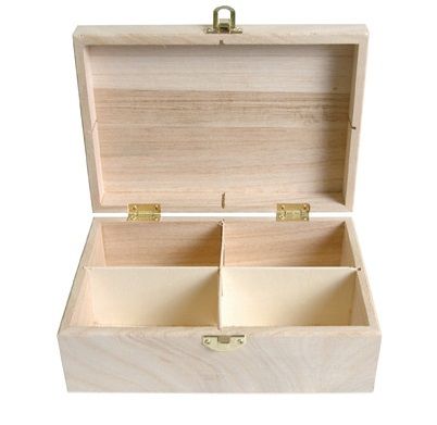 BOX by ARTEMIO TEA 1 -  Дървена кутия със закопчалка за чай, бижута и др.