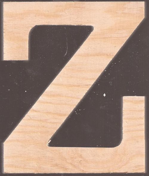 LETTER Z 11cm  - Обемнa дървенa буква 
