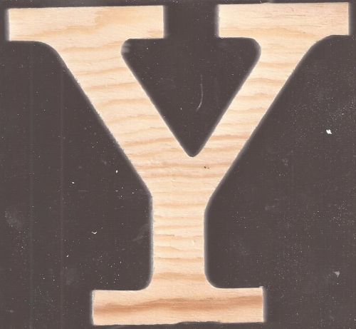 LETTER Y 11cm - Обемнa дървенa буква 