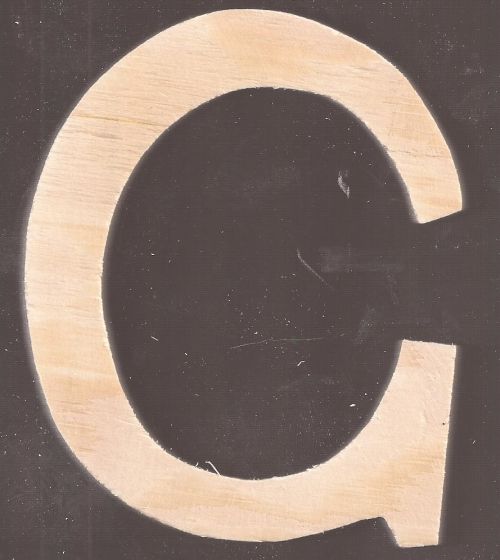 LETTER C 11cm - Обемнa дървенa буква 