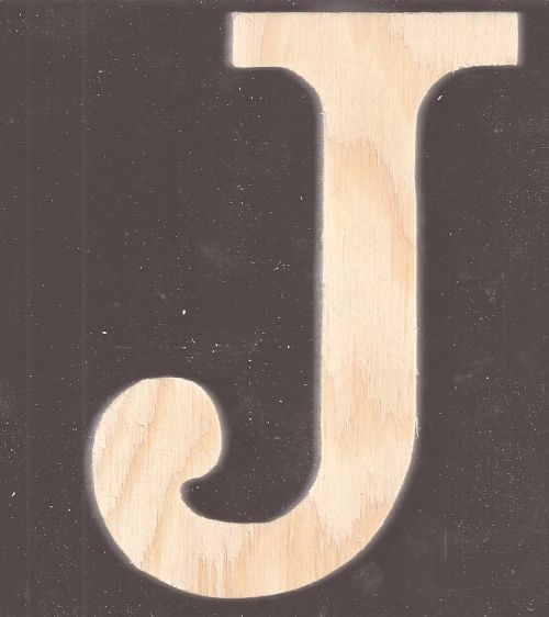 LETTER J 11cm - Обемнa дървенa буква 
