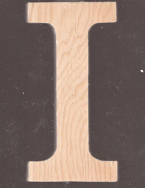 LETTER I  11cm - Обемнa дървенa буква 