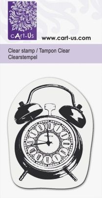 Clear stamp 5x6cm  - Дизайнерски  печат ALARM CLOCK