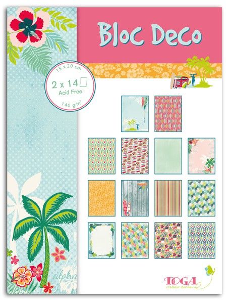 BLOC DECO WAIKIKI BEACH -  Дизайн блок 28sheet, 15X20