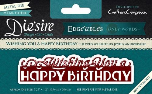 Diesire - Edge'ables Only Words - WISHING YOU A HAPPY BIRTHDAY