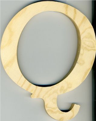 LETTER Q 11cm  - Обемнa дървенa буква 