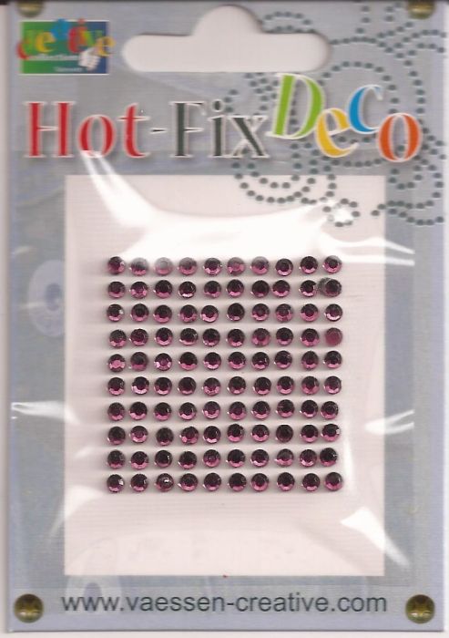 Hot-Fix Deco glass crystals - Кристални камъчета 3мм., 100 бр. - Amethyst