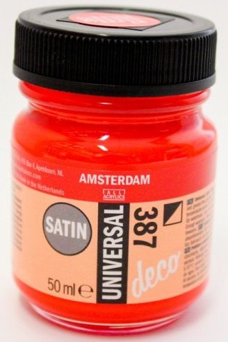  DECORFIN Universal satin, TALENS - Екстра фин акрил 50 ml, 387 BRIGHT RED
