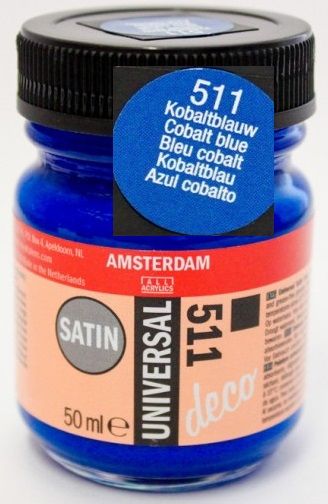  DECORFIN Universal satin, TALENS - Екстра фин акрил 50 ml, 511 COBALT BLUE