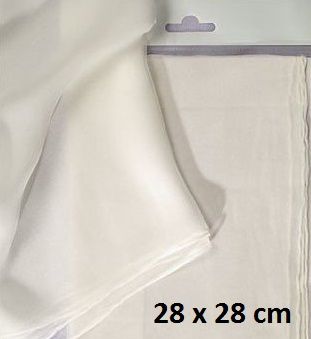 ART SILK PONGE SCARF - Поръбена кърпа от естествена коприна 28 Х 28 см.