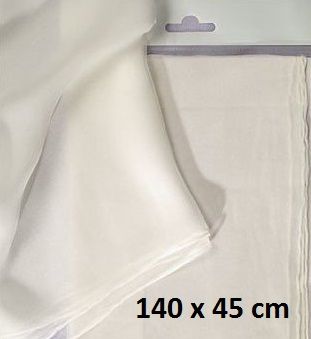 ART SILK PONGE SCARF - Поръбен шал от естествена коприна 140 Х 45 см.