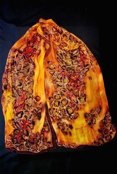 ART SILK PONGE SCARF - Поръбен шал от естествена коприна 140 Х 45 см.