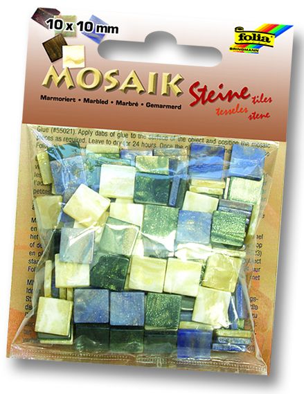 MOSAICS - Мозайка 190бр 10 х 10 мм 45gr BLUE MARBLE