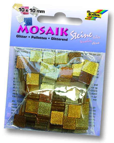 MOSAICS - Мозайка  190бр 10 х 10 мм 45gr BROWN GLITTER