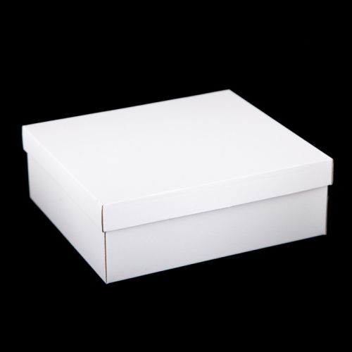CRAFTBOX  - Кутия 30/30/12 см. с неподвижен капак БЯЛА