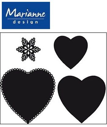 HEARTS by Marianne Design - Шаблон за рязане и ембос