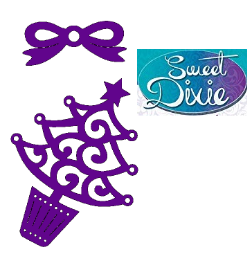 Sweet Dixie Metal Die - ЩАНЦИ Swirly Tree & Bow