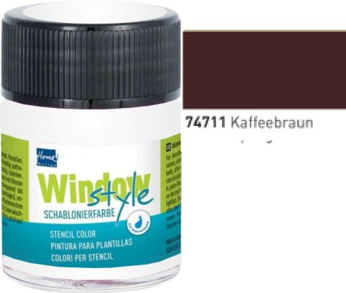 HD WINDOW STYLE ,Germany - СТРУКТУРНА витражна боя за стъкло 50 мл. - Coffee Brown