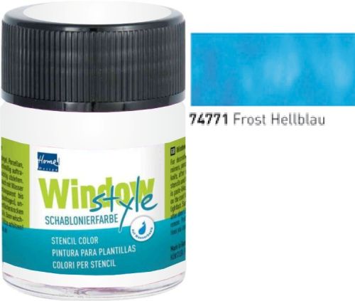 HD WINDOW STYLE ,Germany - СТРУКТУРНА витражна боя за стъкло 50 мл. - Frost Light Blue