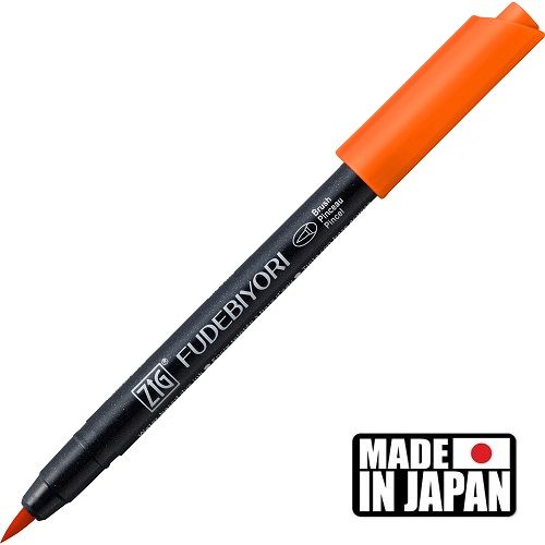 FUDEBIYORI BRUSH PEN * JAPAN - маркер четка SCARLET RED